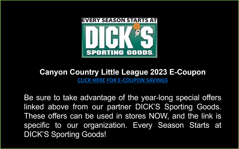 Dicks Sporting Goods All Season Coupons