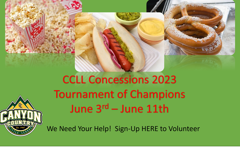 Concession Volunteer's Needed